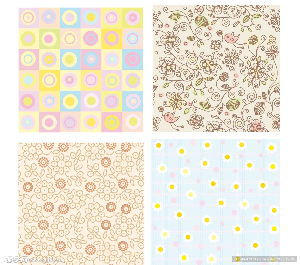 可爱矢量图案图片