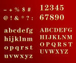 钛金单字分层数字字母字符