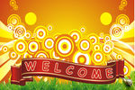 welcome 大背景板