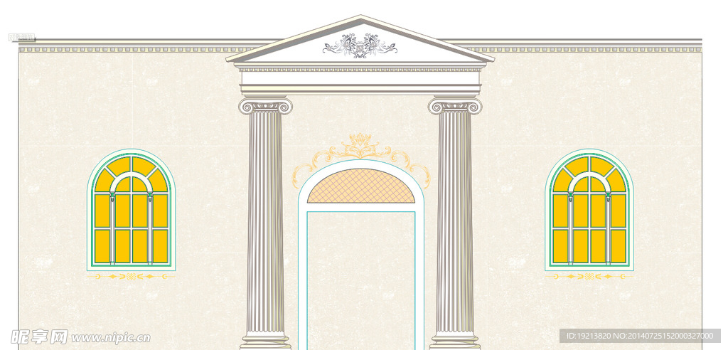 婚庆背景  西式建筑