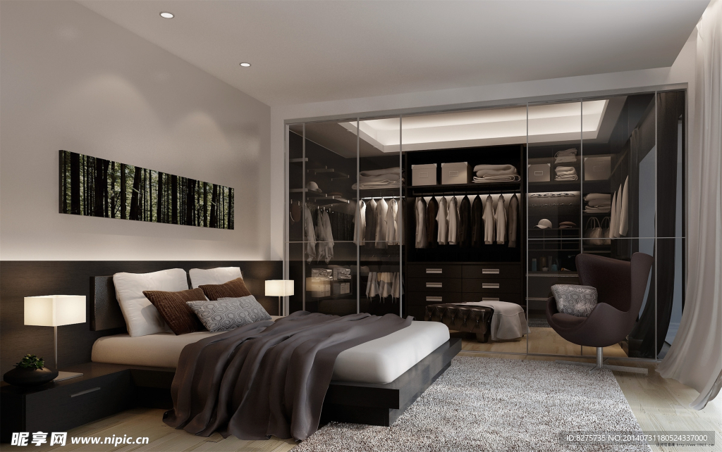 视听组合柜 衣柜 实木