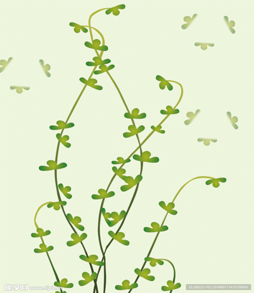 移门 绿色 小草