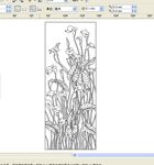 艺术玻璃马蹄莲纯线图