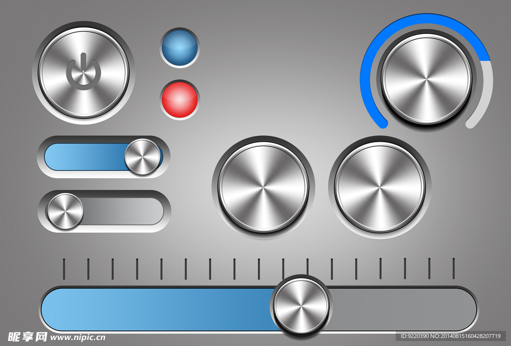 金属质感按钮