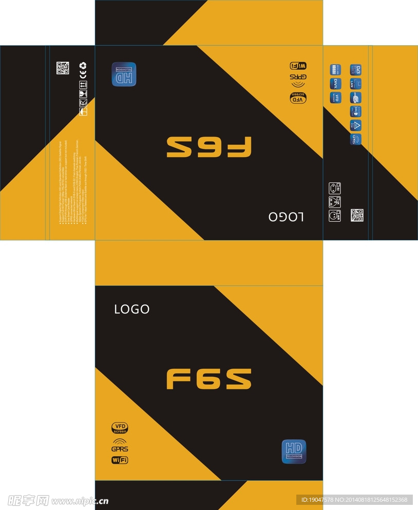 机顶盒黄色彩盒