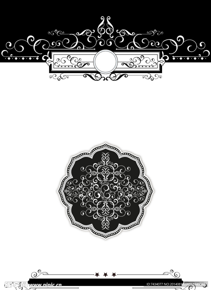 矢量欧式花纹边框