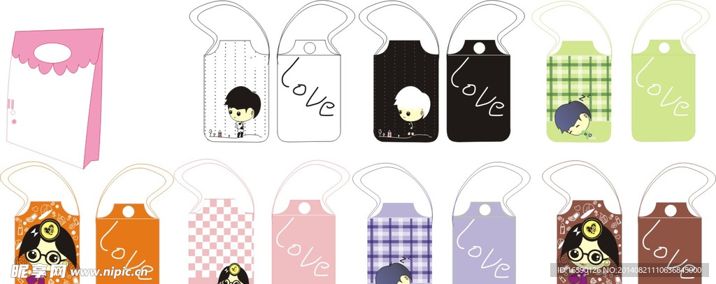 婚庆卡通手提袋