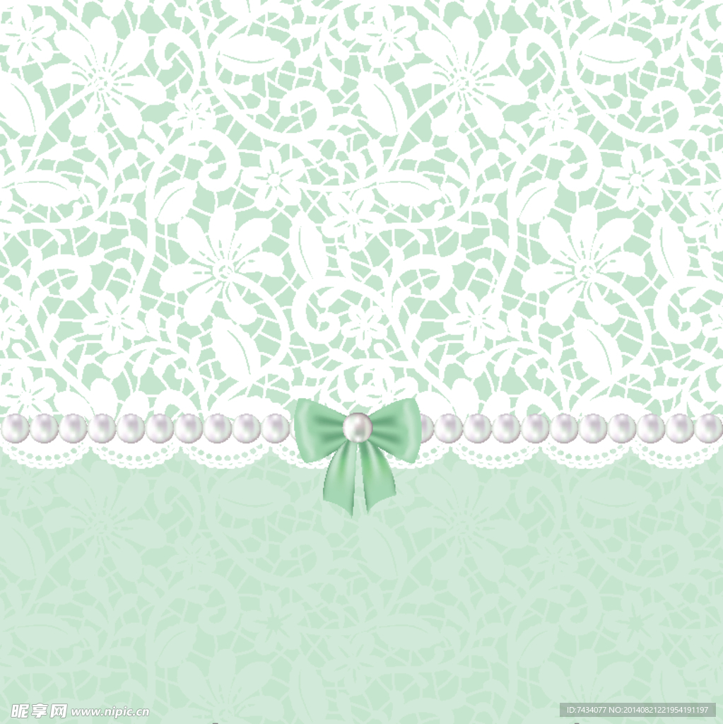 矢量优雅蕾丝花纹背景