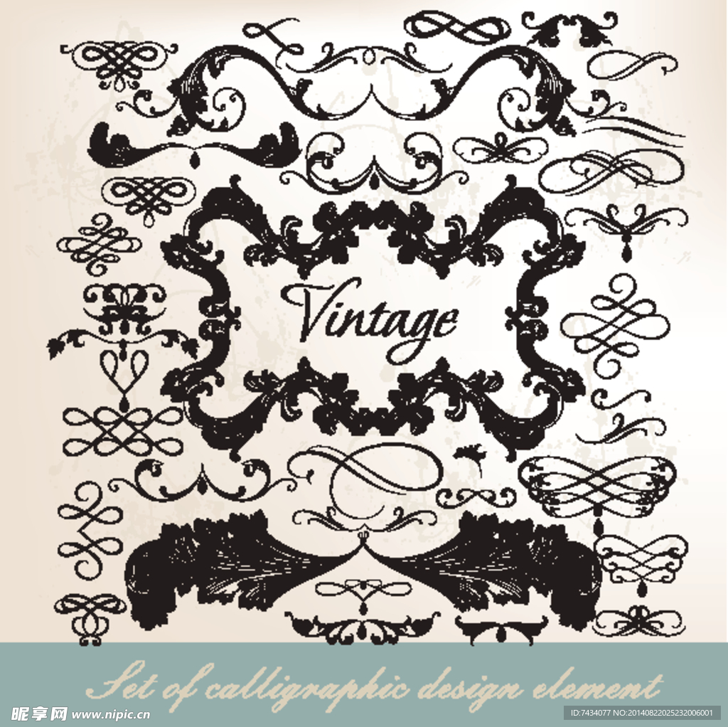 矢量欧式装饰花纹