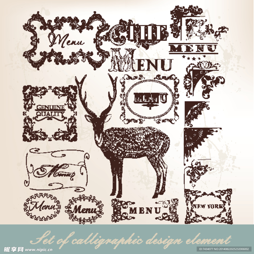 矢量欧式装饰花纹