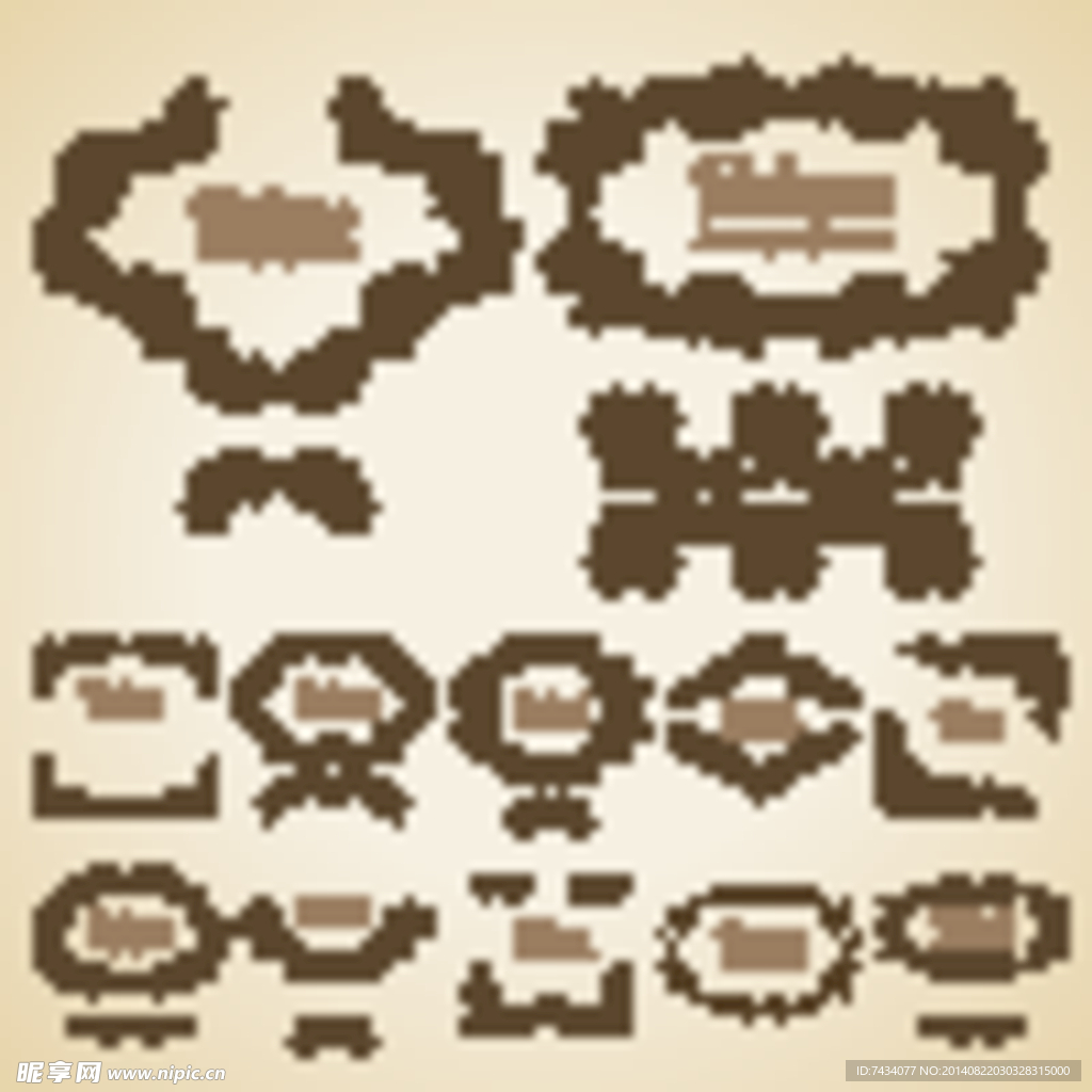 矢量欧式花纹边框