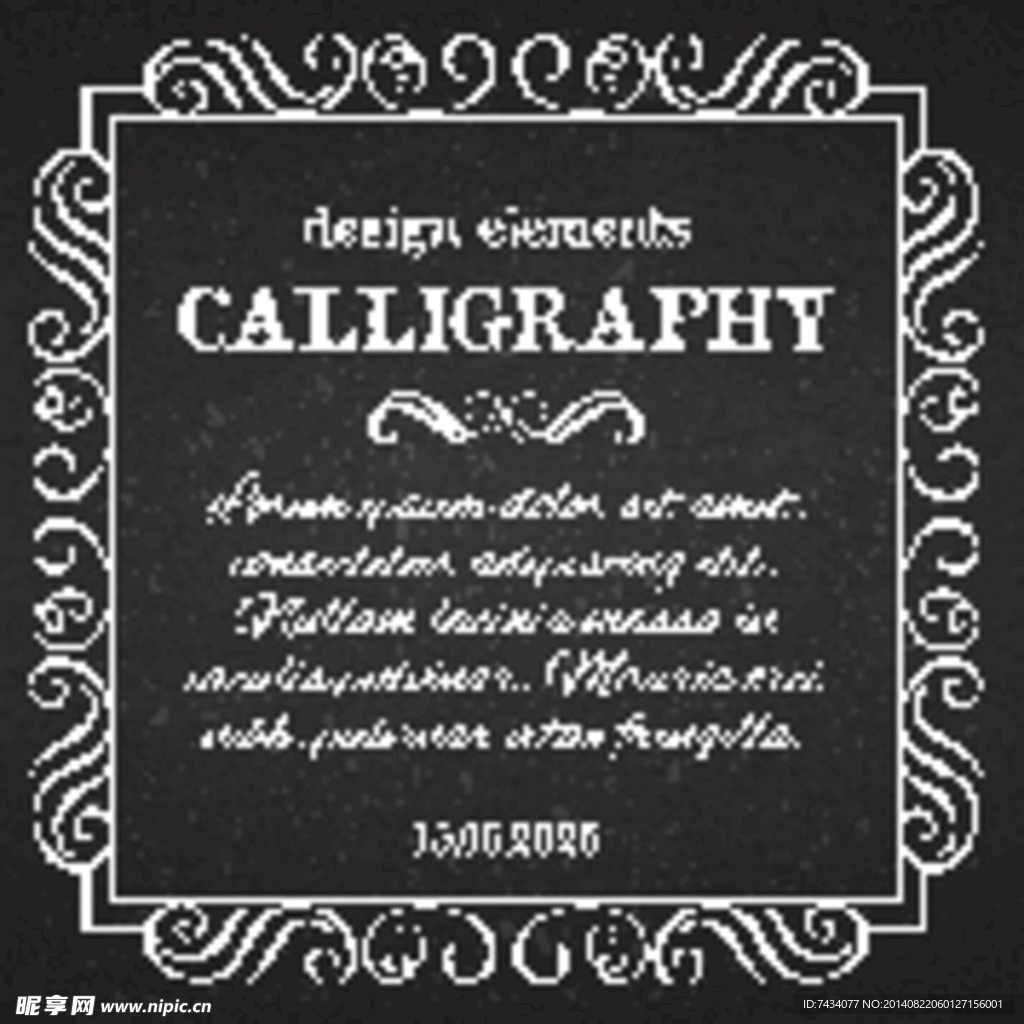 矢量复古欧式花纹边框