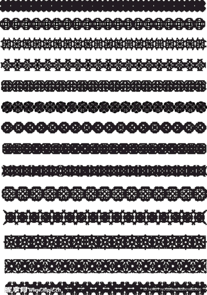 矢量装饰花纹花边