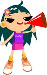 卡通促销女孩