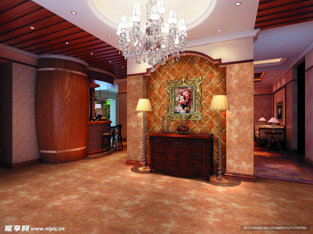 玄关过道   合层效果图