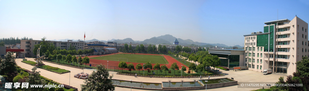 霍山中学全景摄影