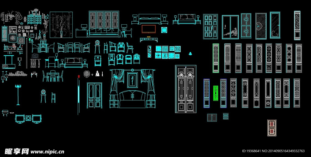 室内家具立面CAD大全