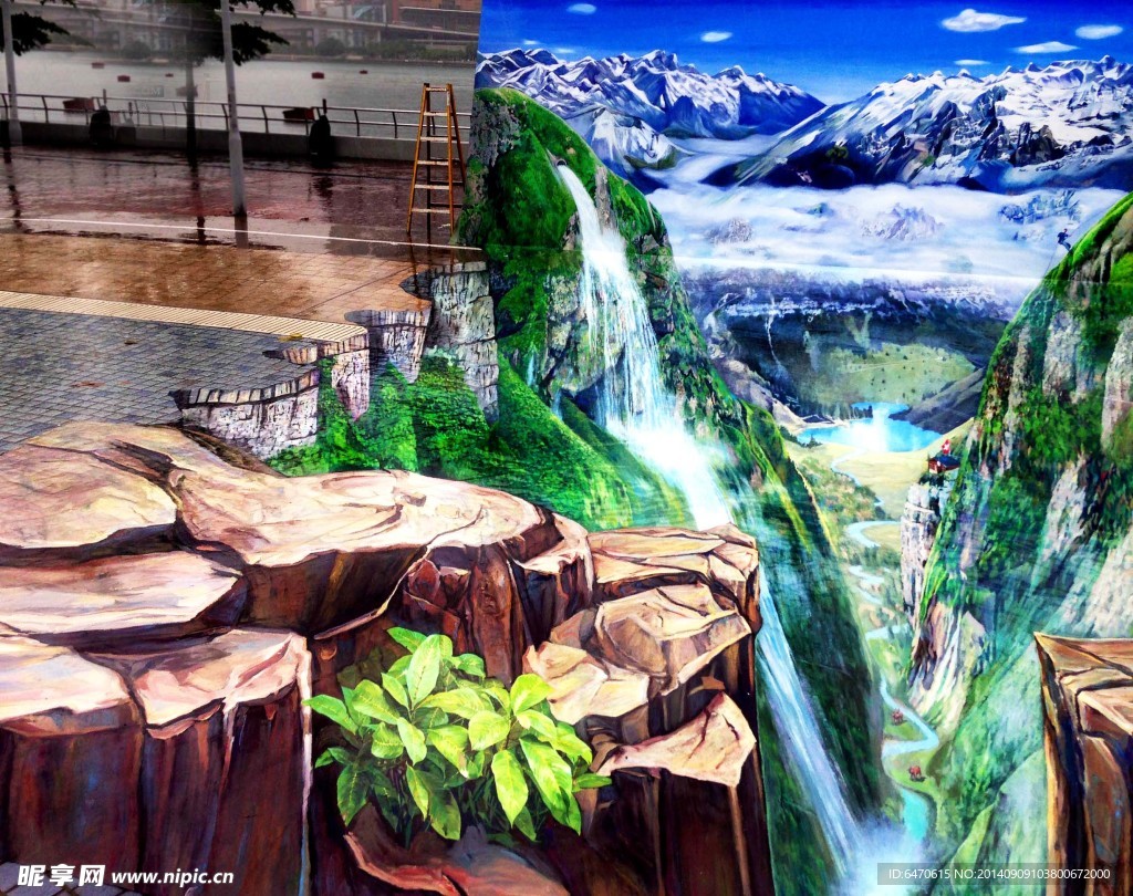 3D画瀑布