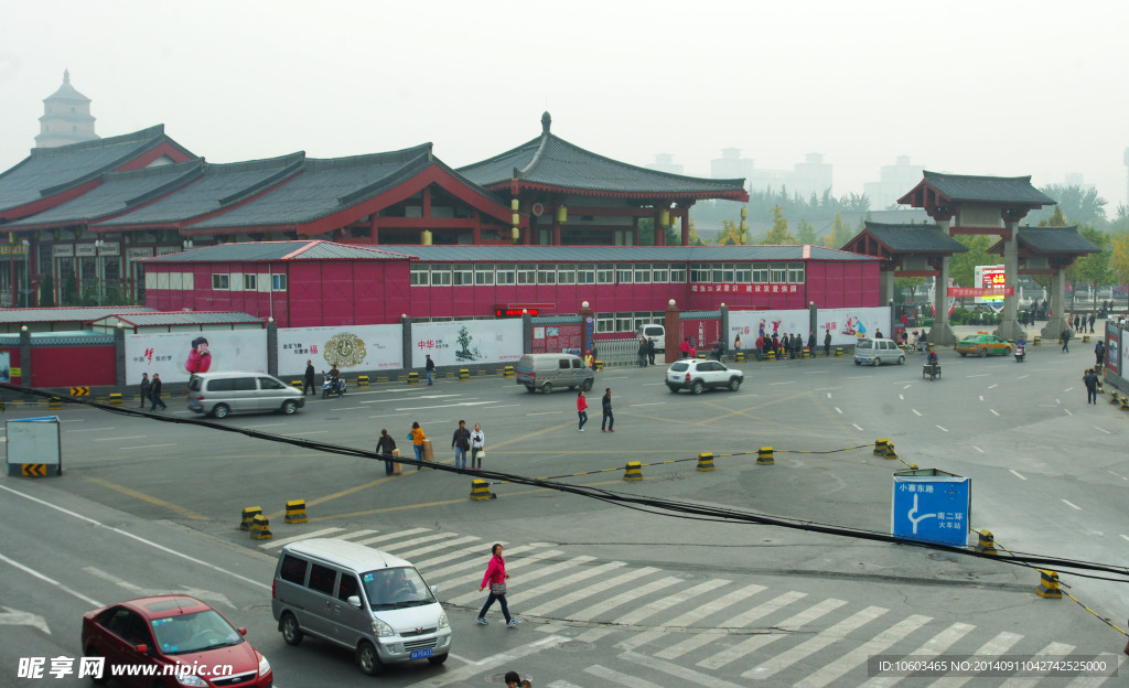 大雁塔广场一角