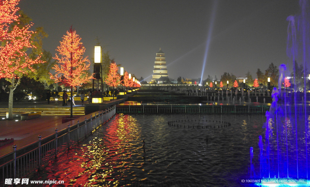 中国夜景 大雁塔