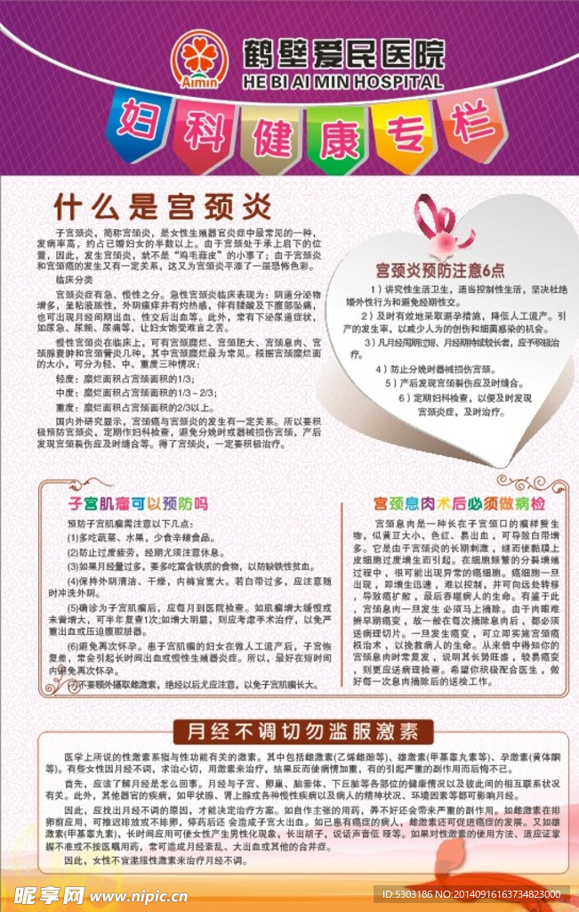 妇科展板
