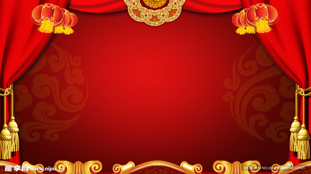 红色 灯笼  喜庆 窗帘