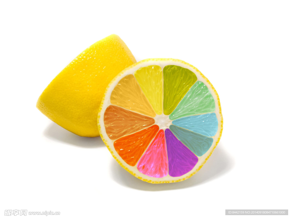 七彩柠檬图片
