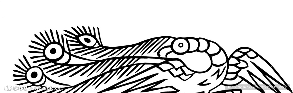 鸟 飞鸟 凤凰 矢量线