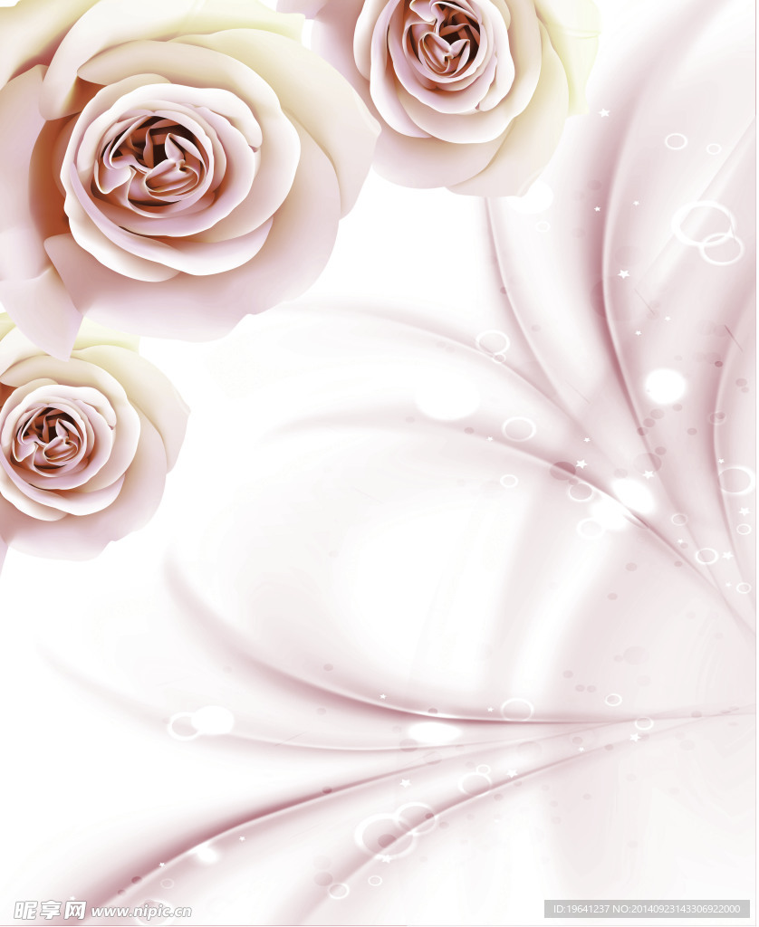 粉色花朵电视背景墙图