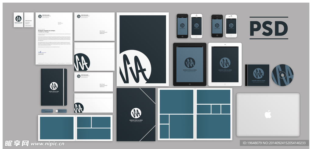 国外品牌VI智能贴图模