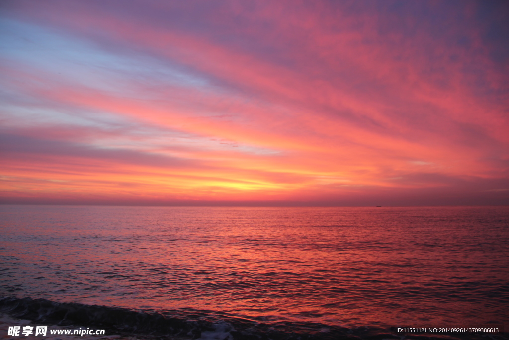 海边日出 日照 海边 