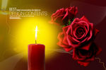 烛光玫瑰浪漫爱情约会