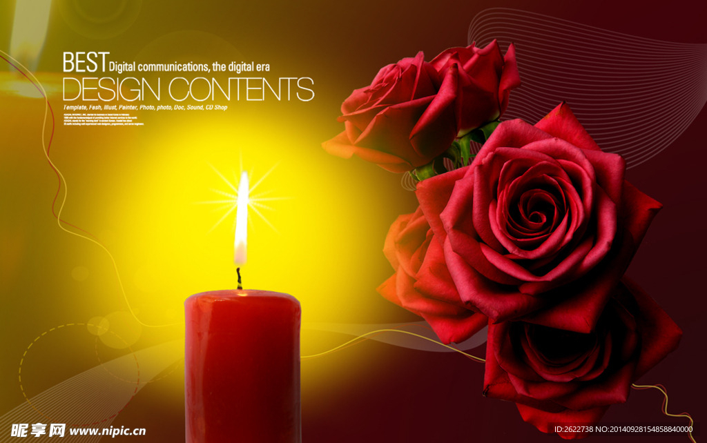 烛光玫瑰浪漫爱情约会