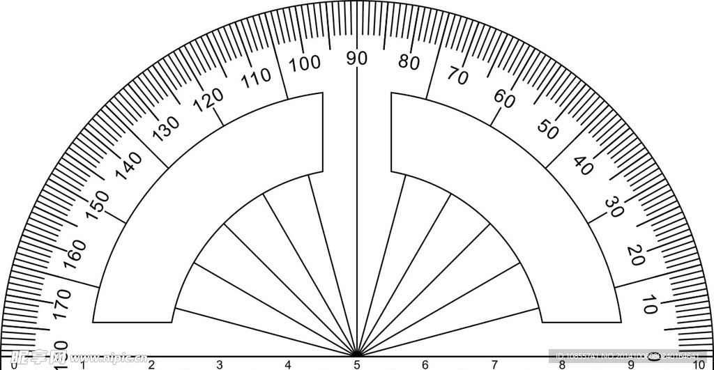标准角度量角器