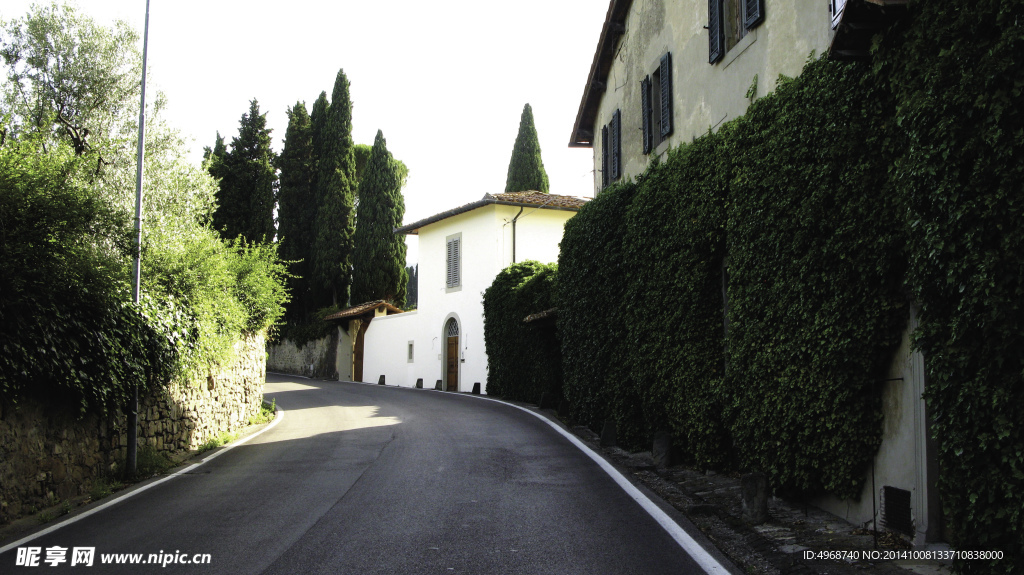 古建筑及林荫小道