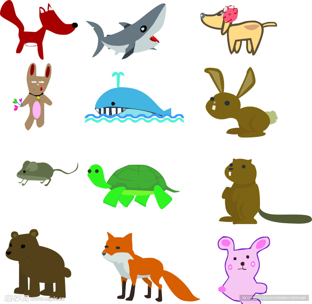卡通动物素材