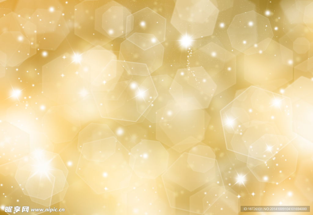 梦幻背景 星光 黄色