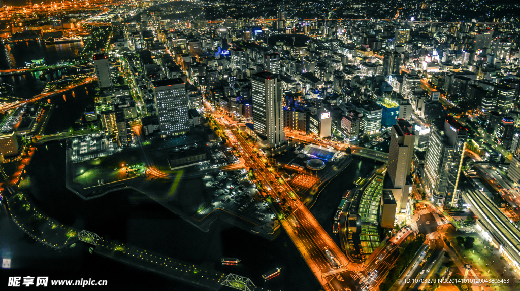 日本横滨夜景