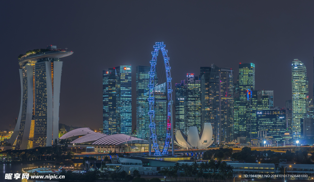 新加坡 夜美摩天轮