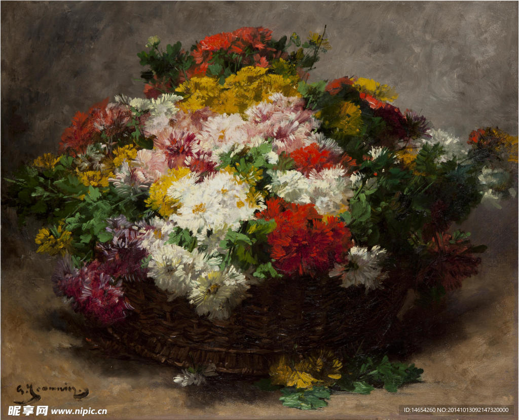 篮子中的鲜花