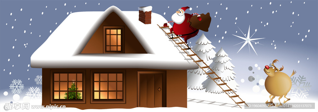 房上的圣诞老人