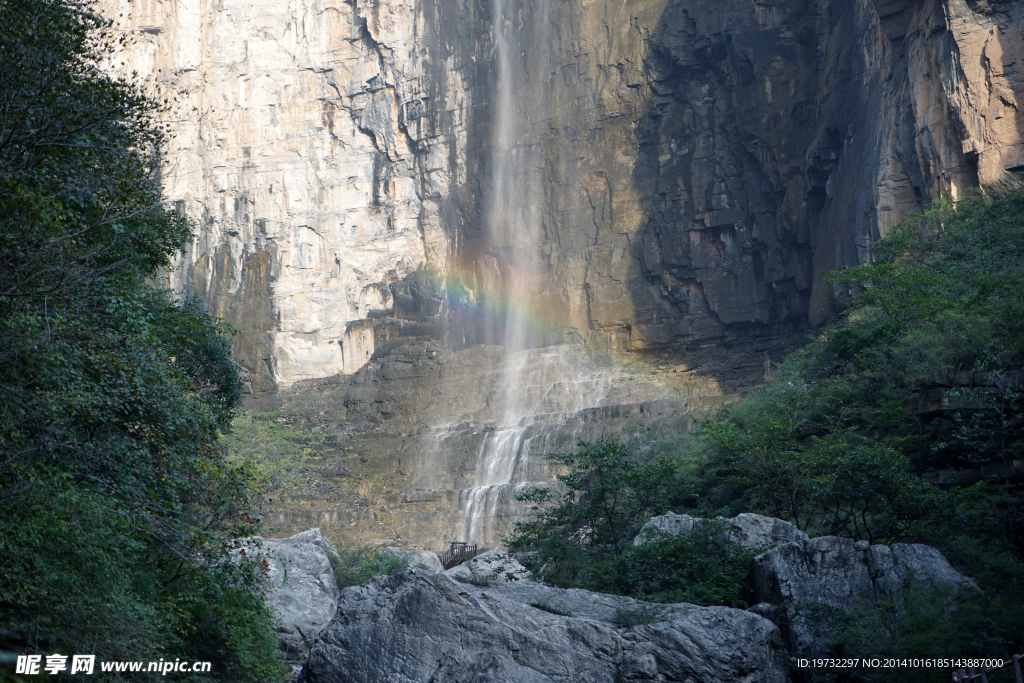 瀑布 山水 旅游 摄影 彩虹