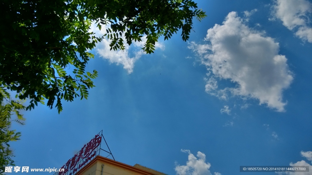 蓝天白云摄影景色