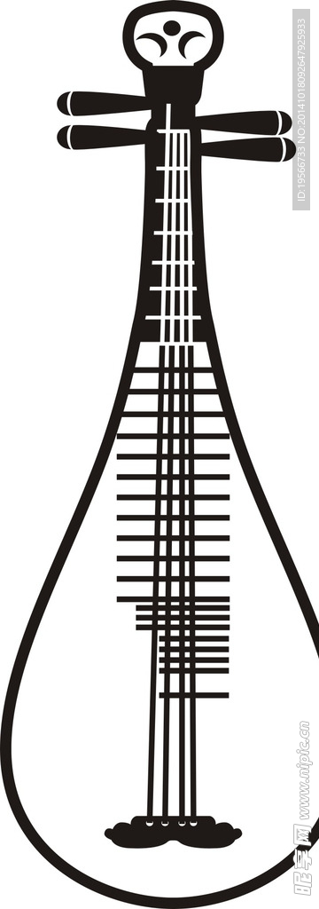 琵琶曲线矢量图