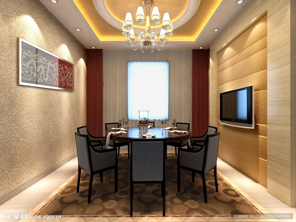 酒店餐厅 大厅 桌椅 