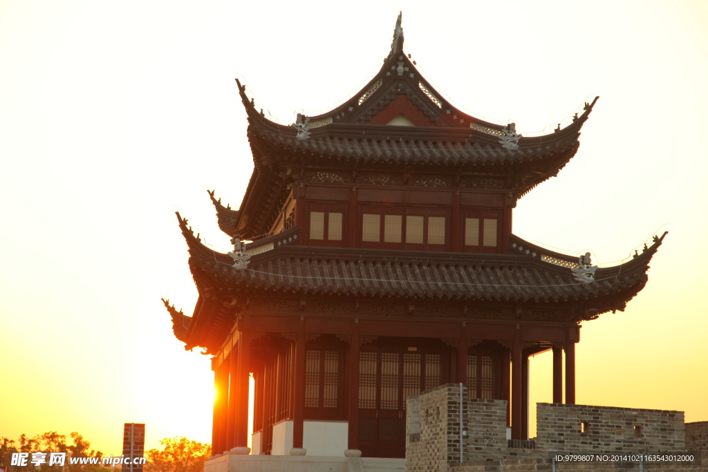 苏州平门古城楼