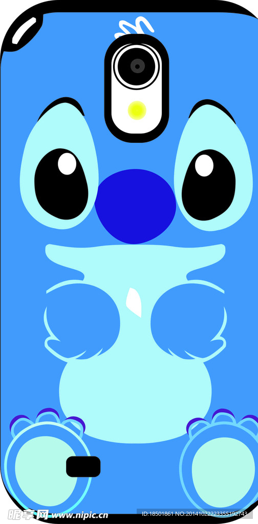 手机套卡通矢量史迪仔