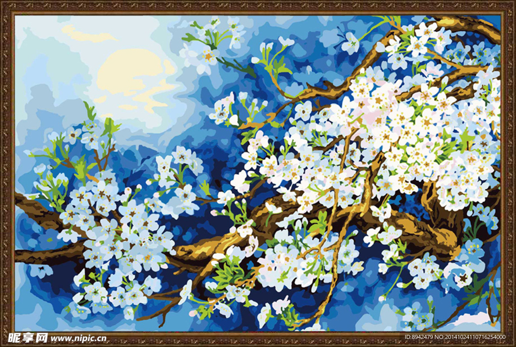 月色朦胧 数字油画