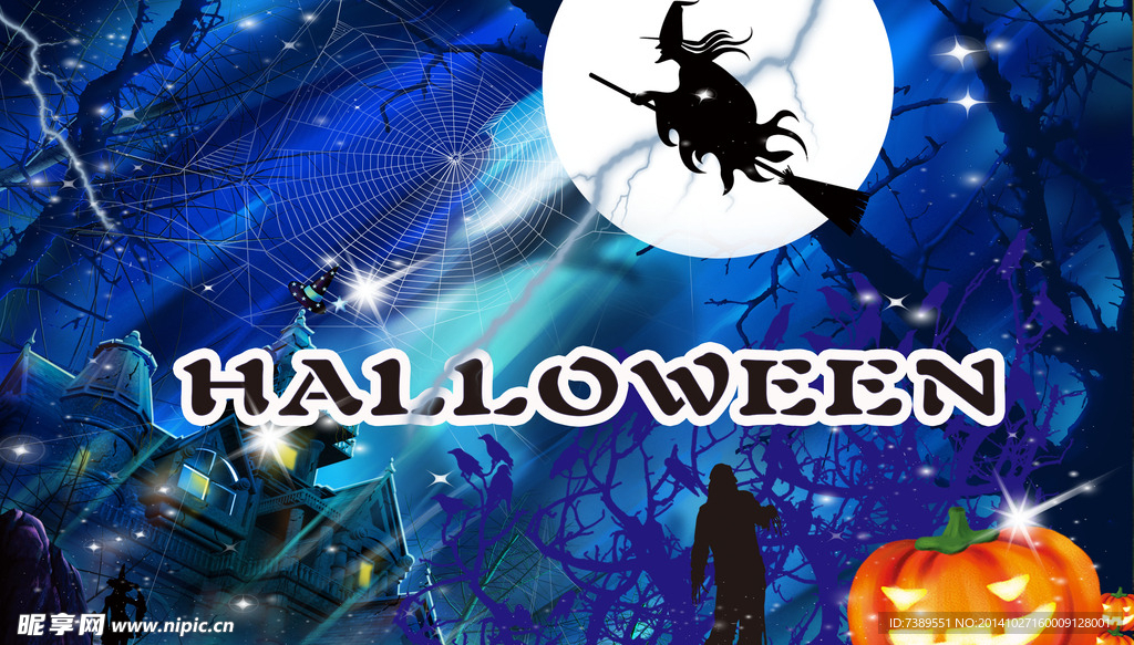 万圣节 海报 背景 巫