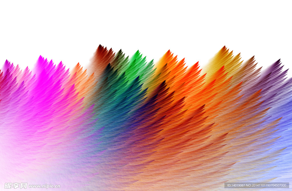 彩色的羽毛背景